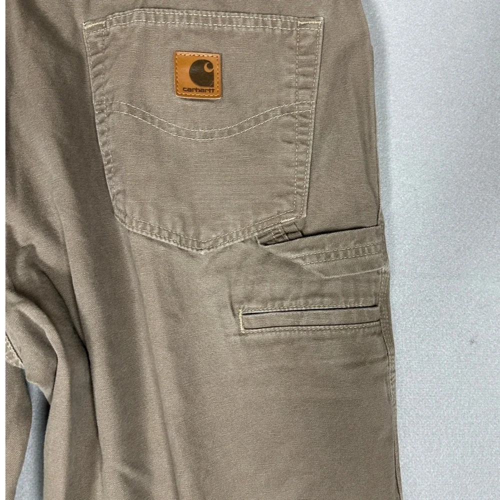 Carhartt B159 MUS Pants Mens 36X32 Brown Canvas  Loose Fit Carpenter Work Cargo